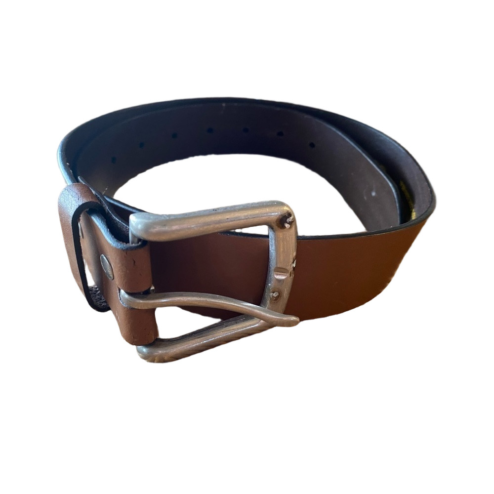 Superbilt Work Wear Brown Genuine Leather Double Prong Belt S 30-32